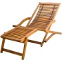 Gartenliege mit Fußstütze aus massivem Akazienholz von vidaXL, Liegen - Ref: Foro24-41806, Preis: 95,26 €, Rabatt: %