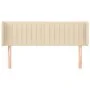 Kopfteil aus cremefarbenem Stoff, 147 x 16 x 78/88 cm von , Kopf- und Fußteile - Ref: Foro24-3119009, Preis: 63,19 €, Rabatt: %