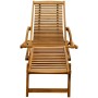 Gartenliege mit Fußstütze aus massivem Akazienholz von vidaXL, Liegen - Ref: Foro24-41806, Preis: 95,26 €, Rabatt: %