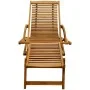 Tumbona de jardín con reposapiés de madera maciza de acacia de vidaXL, Tumbonas - Ref: Foro24-41806, Precio: 93,85 €, Descuen...
