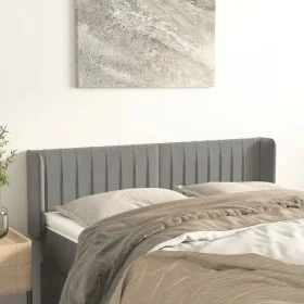 Hellgraues Samtkopfteil 147x16x78/88 cm von , Kopf- und Fußteile - Ref: Foro24-3119054, Preis: 74,39 €, Rabatt: %