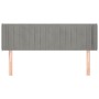 Hellgraues Samtkopfteil 147x16x78/88 cm von , Kopf- und Fußteile - Ref: Foro24-3119054, Preis: 78,69 €, Rabatt: %