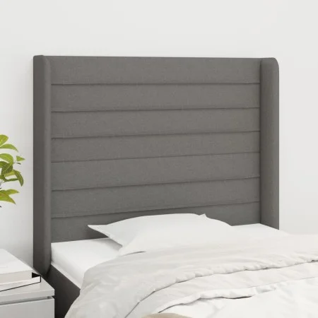 Kopfteil mit dunkelgrauen Stoffohren 83x16x118/128 cm von , Kopf- und Fußteile - Ref: Foro24-3119695, Preis: 67,80 €, Rabatt: %