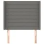 Headboard with dark gray fabric ears 83x16x118/128 cm by , Headboards and footboards - Ref: Foro24-3119695, Price: 67,80 €, D...