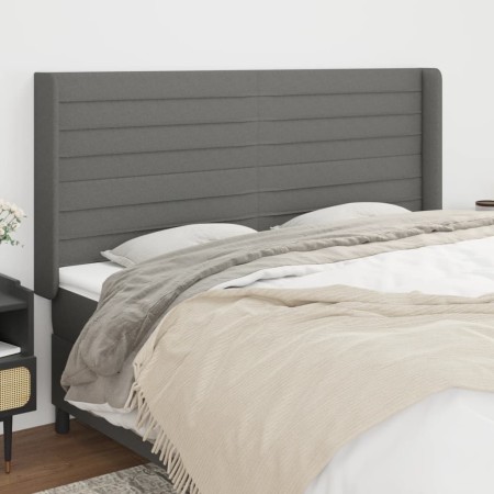 Kopfteil mit dunkelgrauen Stoffohren 163x16x118/128 cm von , Kopf- und Fußteile - Ref: Foro24-3119727, Preis: 130,87 €, Rabat...