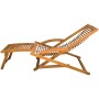 Gartenliege mit Fußstütze aus massivem Akazienholz von vidaXL, Liegen - Ref: Foro24-41806, Preis: 95,26 €, Rabatt: %
