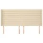 Headboard with cream fabric ears 163x16x118/128 cm by , Headboards and footboards - Ref: Foro24-3119731, Price: 131,35 €, Dis...