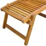 Tumbona de jardín con reposapiés de madera maciza de acacia de vidaXL, Tumbonas - Ref: Foro24-41806, Precio: 93,85 €, Descuen...