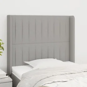 Headboard with light gray fabric ears 83x16x118/128 cm by , Headboards and footboards - Ref: Foro24-3119792, Price: 66,57 €, ...