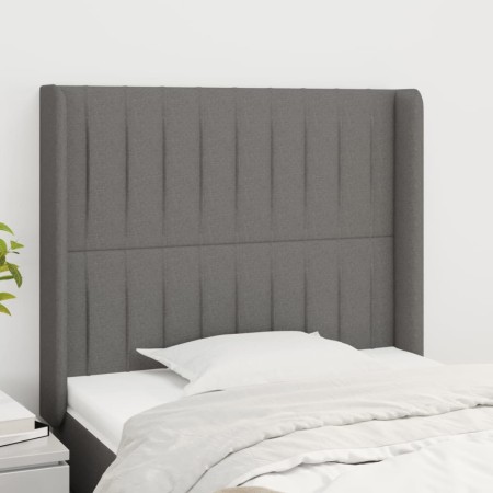 Kopfteil mit dunkelgrauen Stoffohren 103x16x118/128 cm von , Kopf- und Fußteile - Ref: Foro24-3119809, Preis: 62,93 €, Rabatt: %