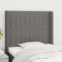 Cabecero con orejas de tela gris oscuro 103x16x118/128 cm de , Cabeceros y pies de cama - Ref: Foro24-3119809, Precio: 66,08 ...