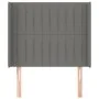 Headboard with dark gray fabric ears 103x16x118/128 cm by , Headboards and footboards - Ref: Foro24-3119809, Price: 66,28 €, ...