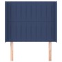 Kopfteil mit blauen Stoffohren 103x16x118/128 cm von , Kopf- und Fußteile - Ref: Foro24-3119814, Preis: 72,48 €, Rabatt: %
