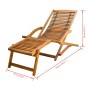 Gartenliege mit Fußstütze aus massivem Akazienholz von vidaXL, Liegen - Ref: Foro24-41806, Preis: 95,26 €, Rabatt: %