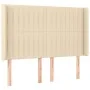 Headboard with cream fabric ears 147x16x118/128 cm by , Headboards and footboards - Ref: Foro24-3119821, Price: 122,57 €, Dis...