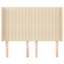 Headboard with cream fabric ears 147x16x118/128 cm by , Headboards and footboards - Ref: Foro24-3119821, Price: 120,81 €, Dis...
