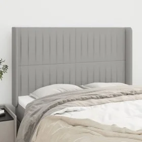Headboard with light gray fabric ears 147x16x118/128 cm by , Headboards and footboards - Ref: Foro24-3119816, Price: 124,53 €...