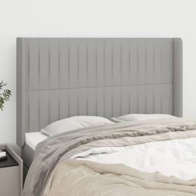 Kopfteil mit hellgrauen Stoffohren 147x16x118/128 cm von , Kopf- und Fußteile - Ref: Foro24-3119816, Preis: 126,72 €, Rabatt: %