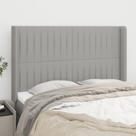 Headboard with light gray fabric ears 147x16x118/128 cm by , Headboards and footboards - Ref: Foro24-3119816, Price: 127,28 €...