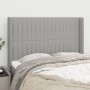Kopfteil mit hellgrauen Stoffohren 147x16x118/128 cm von , Kopf- und Fußteile - Ref: Foro24-3119816, Preis: 126,72 €, Rabatt: %