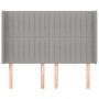 Headboard with light gray fabric ears 147x16x118/128 cm by , Headboards and footboards - Ref: Foro24-3119816, Price: 127,28 €...