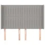 Headboard with light gray fabric ears 147x16x118/128 cm by , Headboards and footboards - Ref: Foro24-3119816, Price: 124,53 €...