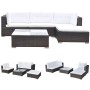 Garden furniture set, 5 pieces, with brown synthetic rattan cushions. by vidaXL, Garden sets - Ref: Foro24-41871, Price: 687,...