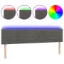 Dunkelgraues Samtkopfteil mit LED 160x5x78/88 cm von , Kopf- und Fußteile - Ref: Foro24-3121807, Preis: 60,66 €, Rabatt: %
