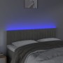 Light gray velvet headboard with LED 144x5x78/88 cm by , Headboards and footboards - Ref: Foro24-3121898, Price: 68,56 €, Dis...