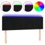 Cabecero con LED de terciopelo negro 144x5x78/88 cm de , Cabeceros y pies de cama - Ref: Foro24-3121900, Precio: 55,31 €, Des...