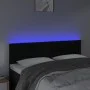 Cabecero con LED de terciopelo negro 144x5x78/88 cm de , Cabeceros y pies de cama - Ref: Foro24-3121900, Precio: 55,31 €, Des...