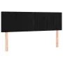 Cabecero con LED de terciopelo negro 144x5x78/88 cm de , Cabeceros y pies de cama - Ref: Foro24-3121900, Precio: 55,31 €, Des...