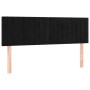 Kopfteil aus schwarzem Samt mit LED 144x5x78/88 cm von , Kopf- und Fußteile - Ref: Foro24-3121900, Preis: 61,70 €, Rabatt: %
