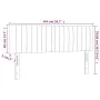 Cabecero con LED de terciopelo negro 144x5x78/88 cm de , Cabeceros y pies de cama - Ref: Foro24-3121900, Precio: 55,31 €, Des...