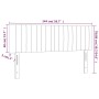 Kopfteil aus schwarzem Samt mit LED 144x5x78/88 cm von , Kopf- und Fußteile - Ref: Foro24-3121900, Preis: 61,70 €, Rabatt: %