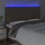 Headboard with LED lights taupe gray fabric 160x5x118/128 cm by , Headboards and footboards - Ref: Foro24-3122574, Price: 127...