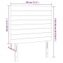 Kopfteil mit LED-Beleuchtung, dunkelgrüner Samt, 80 x 5 x 118/128 cm von , Kopf- und Fußteile - Ref: Foro24-3122597, Preis: 7...
