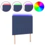 Headboard with LED lights blue fabric 100x5x118/128 cm by , Headboards and footboards - Ref: Foro24-3122658, Price: 70,12 €, ...