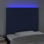 Headboard with LED lights blue fabric 100x5x118/128 cm by , Headboards and footboards - Ref: Foro24-3122658, Price: 70,12 €, ...