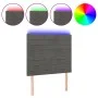 Headboard with LED lights dark gray velvet 80x5x118/128 cm by , Headboards and footboards - Ref: Foro24-3122595, Price: 64,90...