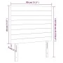 Kopfteil mit LED-Leuchten, dunkelgrauer Samt, 80 x 5 x 118/128 cm von , Kopf- und Fußteile - Ref: Foro24-3122595, Preis: 64,9...