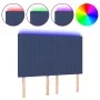 Headboard with LED lights blue fabric 144x5x118/128 cm by , Headboards and footboards - Ref: Foro24-3122666, Price: 100,62 €,...