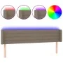 Cabecero con LED de tela gris taupe 163x16x78/88 cm de , Cabeceros y pies de cama - Ref: Foro24-3123386, Precio: 79,55 €, Des...