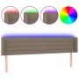 Kopfteil mit LED aus taupegrauem Stoff 163x16x78/88 cm von , Kopf- und Fußteile - Ref: Foro24-3123386, Preis: 82,87 €, Rabatt: %