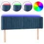 Dark blue velvet LED headboard 147x16x78/88 cm by , Headboards and footboards - Ref: Foro24-3123526, Price: 76,74 €, Discount: %