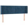 Dark blue velvet LED headboard 147x16x78/88 cm by , Headboards and footboards - Ref: Foro24-3123526, Price: 70,11 €, Discount: %