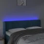 LED-Kopfteil aus dunkelblauem Samt, 147 x 16 x 78/88 cm von , Kopf- und Fußteile - Ref: Foro24-3123526, Preis: 76,76 €, Rabat...