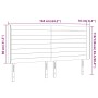 Dunkelgraues Stoffkopfteil mit LED 163x16x118/128 cm von , Kopf- und Fußteile - Ref: Foro24-3124195, Preis: 137,32 €, Rabatt: %