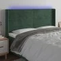 Dunkelgrünes Samtkopfteil mit LED 163x16x118/128 cm von , Kopf- und Fußteile - Ref: Foro24-3124245, Preis: 139,05 €, Rabatt: %