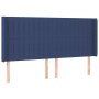 Kopfteil aus blauem Stoff mit LED 163x16x118/128 cm von , Kopf- und Fußteile - Ref: Foro24-3124298, Preis: 131,83 €, Rabatt: %